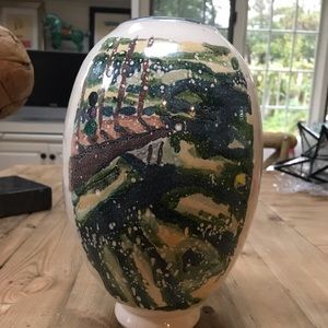 Italian hand made pottery vase